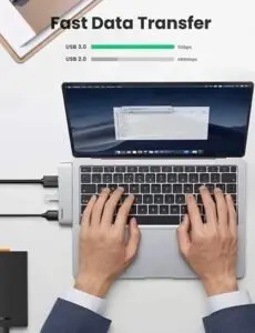 هاب USB-C یوگرین 5 در 2 برای مک‌بوک پرو HDMI 4K و Thunderbolt 3
